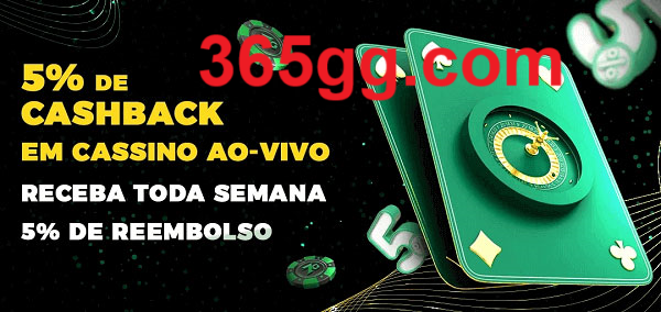 Promoções do cassino ao Vivo 365gg